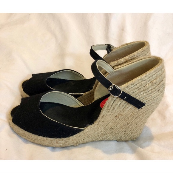 Espadrille Open-toe Wedges - Picture 2 of 4